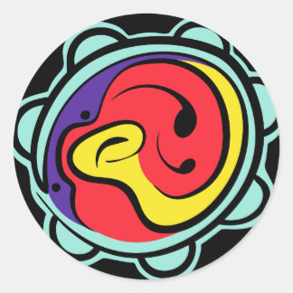 音楽ロゴデザインiPhoneケース ラウンドシール