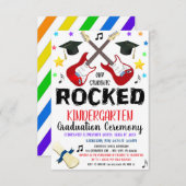 音楽ロックスターテーマ卒業招待状 招待状 (正面/裏面)