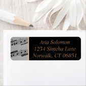 音楽ロマンス差出人住所ラベル ラベル (インサイチュ)