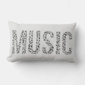 音楽ワードランバー装飾用クッション ランバークッション (正面)