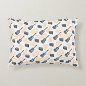 音楽ヴィンテージイラストレーションギター無線パターンP アクセントクッション (正面)