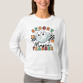 音楽不気味先生ハロウィーンレトロTシャツ Tシャツ