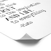 音楽与えは宇宙への魂、プラトン引用文 ポスター (角)