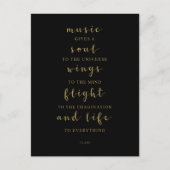 音楽与えは宇宙への魂、プラトン引用文 ポストカード (正面)