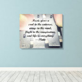 音楽与えソウルベルバラデザイン キャンバスプリント (インサイチュ (ウッドフロア))