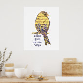 音楽与えマイソウルウィング感動的引用文 ポスター (キッチン)