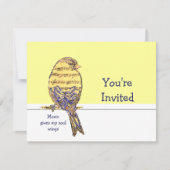 音楽与え私の魂の翼バードパーティー 招待状 (正面)