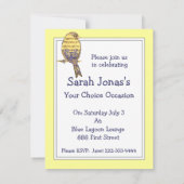 音楽与え私の魂の翼バードパーティー 招待状 (裏面)