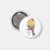 音楽与え私の魂の翼ミュージックノートバード マグネット (正面/裏面)