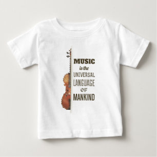 音楽世界共通語 のひだのティー ベビーTシャツ