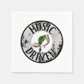 音楽主導のナプキン スタンダードカクテルナプキン (正面)