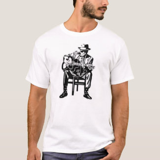 音楽人の青のギターのTシャツ Tシャツ