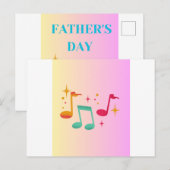 音楽付きの父の日カード シーズンポストカード (正面/裏面)