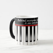 音楽付きピアノキーボード引用文 モーフィングマグカップ (正面左)