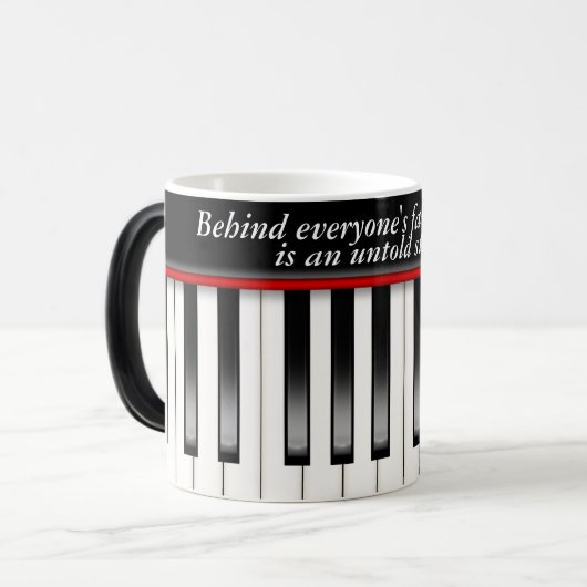 音楽付きピアノキーボード引用文 モーフィングマグカップ (正面左)