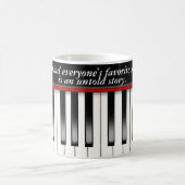 音楽付きピアノキーボード引用文 モーフィングマグカップ (中央)