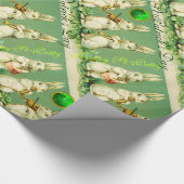 音楽作りウサギ/聖パトリックの日楽団 ラッピングペーパー (角)