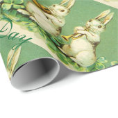 音楽作りウサギ/聖パトリックの日楽団 ラッピングペーパー (ロールコーナー)