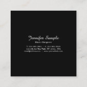 音楽作曲家の先生のエレガントで明白な絹の贅沢 スクエア名刺 (裏面)