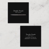 音楽作曲家の先生のエレガントで明白な絹の贅沢 スクエア名刺 (正面/裏面)