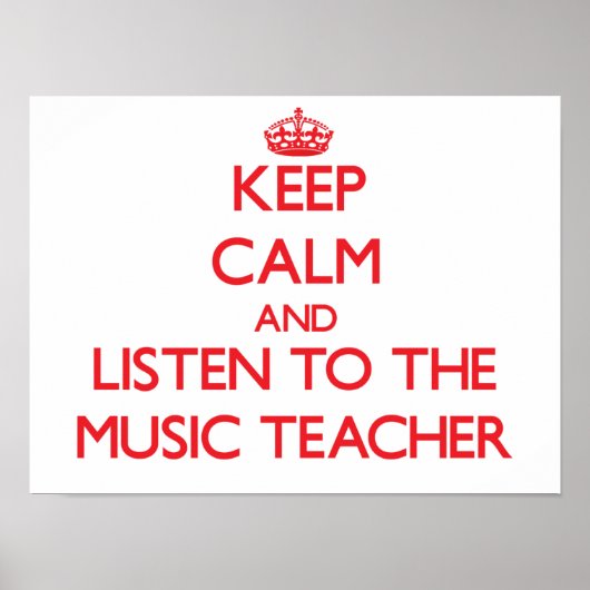 音楽保の先生に聞対して穏やか ポスター (正面)