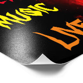 音楽保生火炎ギター フォトプリント            (角)