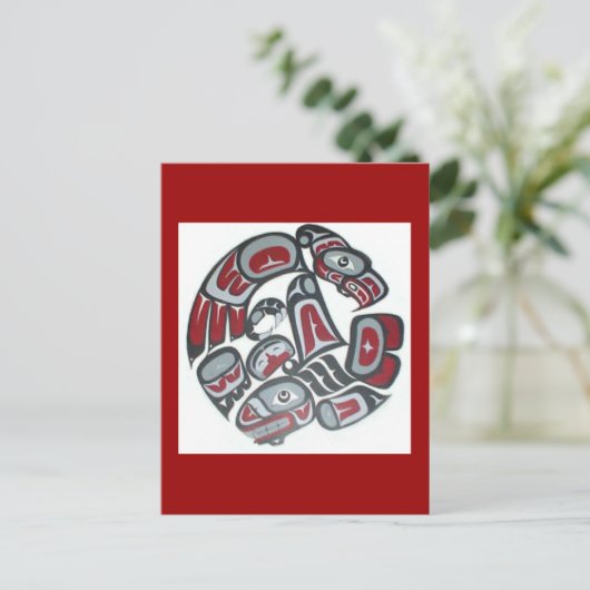 音楽先住民アメリカの部族トーテム ポストカード (スタンド正面)