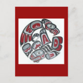 音楽先住民アメリカの部族トーテム ポストカード (正面)