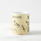 音楽先生おもしろいのジョーク |名前テンプレートCo コーヒーマグカップ (中央)