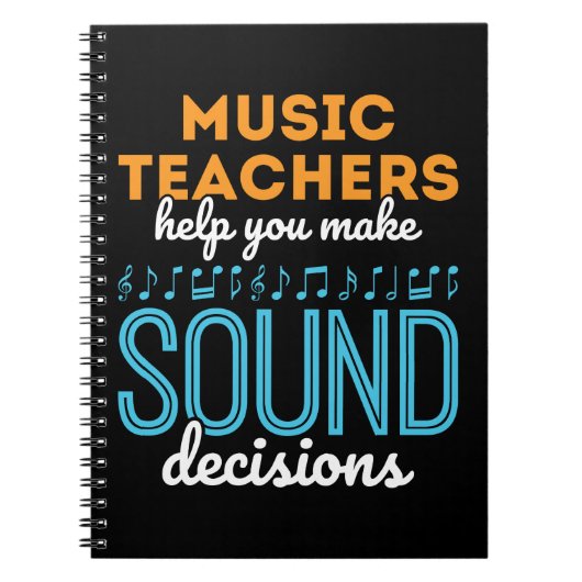 音楽先生おもしろいの健全な意思決定 ノートブック (正面)