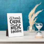 音楽先生がコーヒーを音楽教育に フォトプラーク (側面)