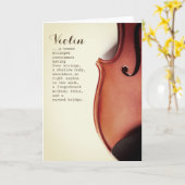 音楽先生の才能 – バイオリンの定義 カード (黄色い花)