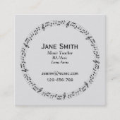 音楽先生の講師の音楽ノート スクエア名刺 (正面)