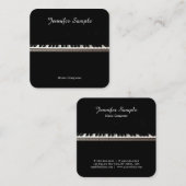 音楽先生インストラクターエレガントテンプレートモダン スクエア名刺 (正面/裏面)