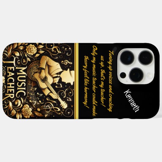 音楽先生インスパイアと教室のメロディー Case-Mate iPhoneケース (裏面 (横))