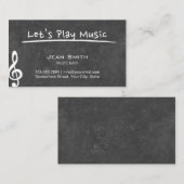 音楽先生エレガントシャルボード 名刺 (正面/裏面)