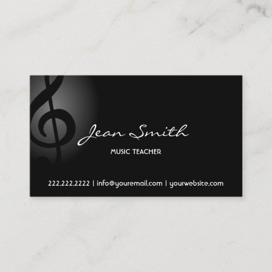 音楽先生エレガントダーククレフ、 音符記号 名刺 (正面)