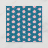 音楽先生エレガントノートの青い背景 スクエア名刺 (裏面)