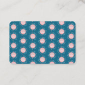 音楽先生エレガントノートの青い背景 名刺 (裏面)