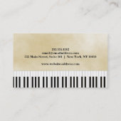 音楽先生エレガントピアノ鍵ミュージカル事業  名刺 (裏面)