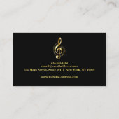 音楽先生エレガントピアノ鍵ミュージカル 名刺 (裏面)