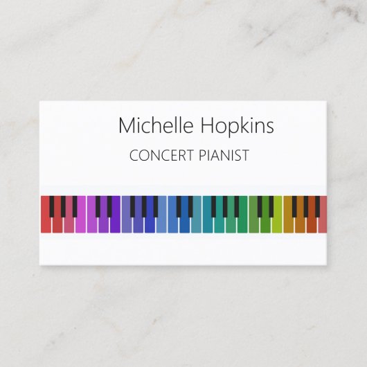 音楽先生エレガントピアノ鍵通話カード コーリングカード (正面)