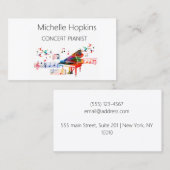 音楽先生エレガントピアノ鍵通話カード コーリングカード (正面/裏面)