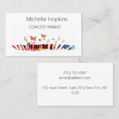 音楽先生エレガントピアノ鍵通話カード コーリングカード (正面/裏面)