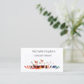 音楽先生エレガントピアノ鍵通話カード コーリングカード (スタンド正面)