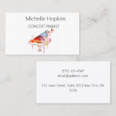 音楽先生エレガントピアノ鍵通話カード コーリングカード (正面/裏面)