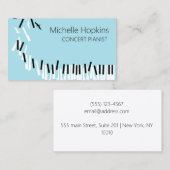 音楽先生エレガントピアノ鍵通話カード コーリングカード (正面/裏面)