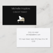 音楽先生エレガントピアノ鍵通話カード コーリングカード (正面/裏面)