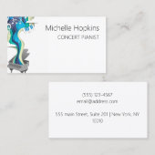 音楽先生エレガントピアノ鍵通話カード コーリングカード (正面/裏面)