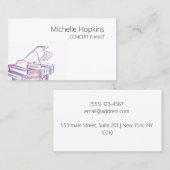 音楽先生エレガントピアノ鍵通話カード コーリングカード (正面/裏面)